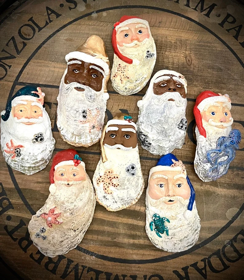 Nautical Santa with berries on an oyster shell, photo 5