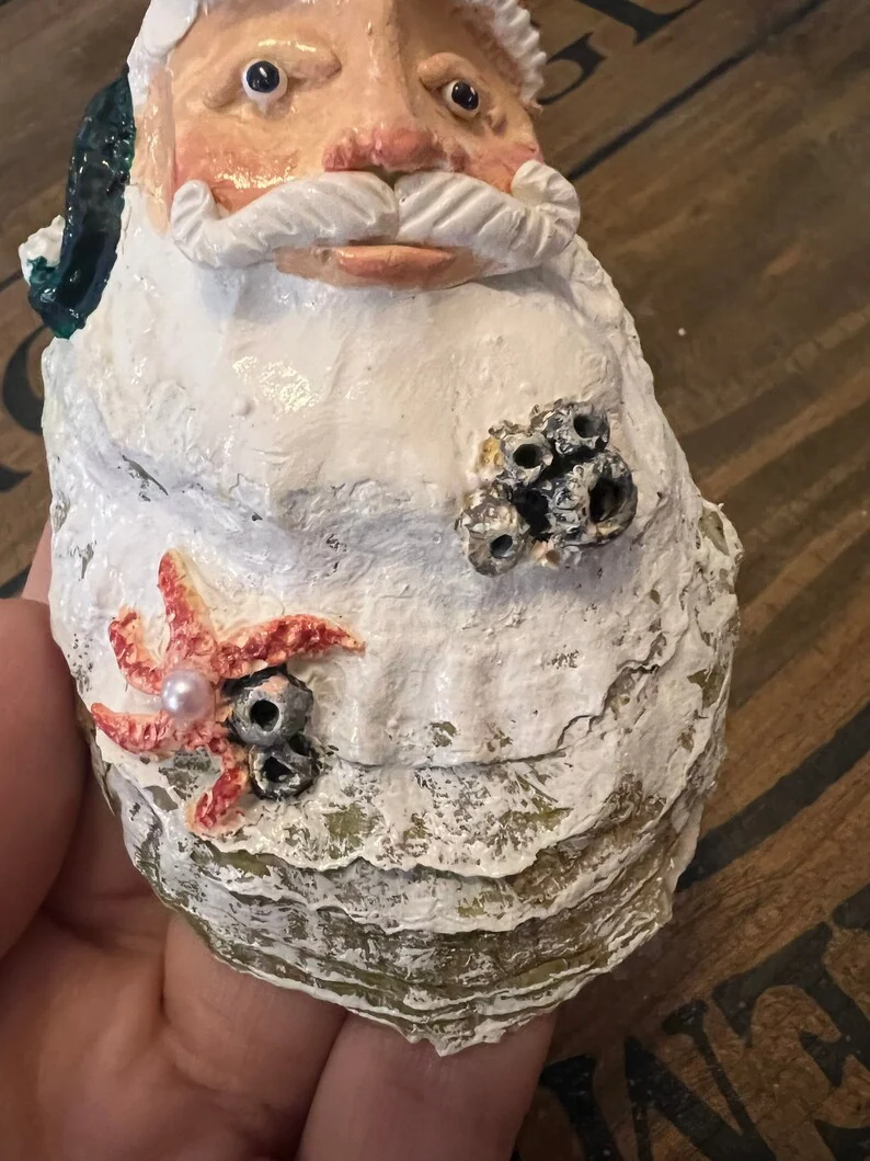 Nautical Santa on an Oyster shell, photo 2