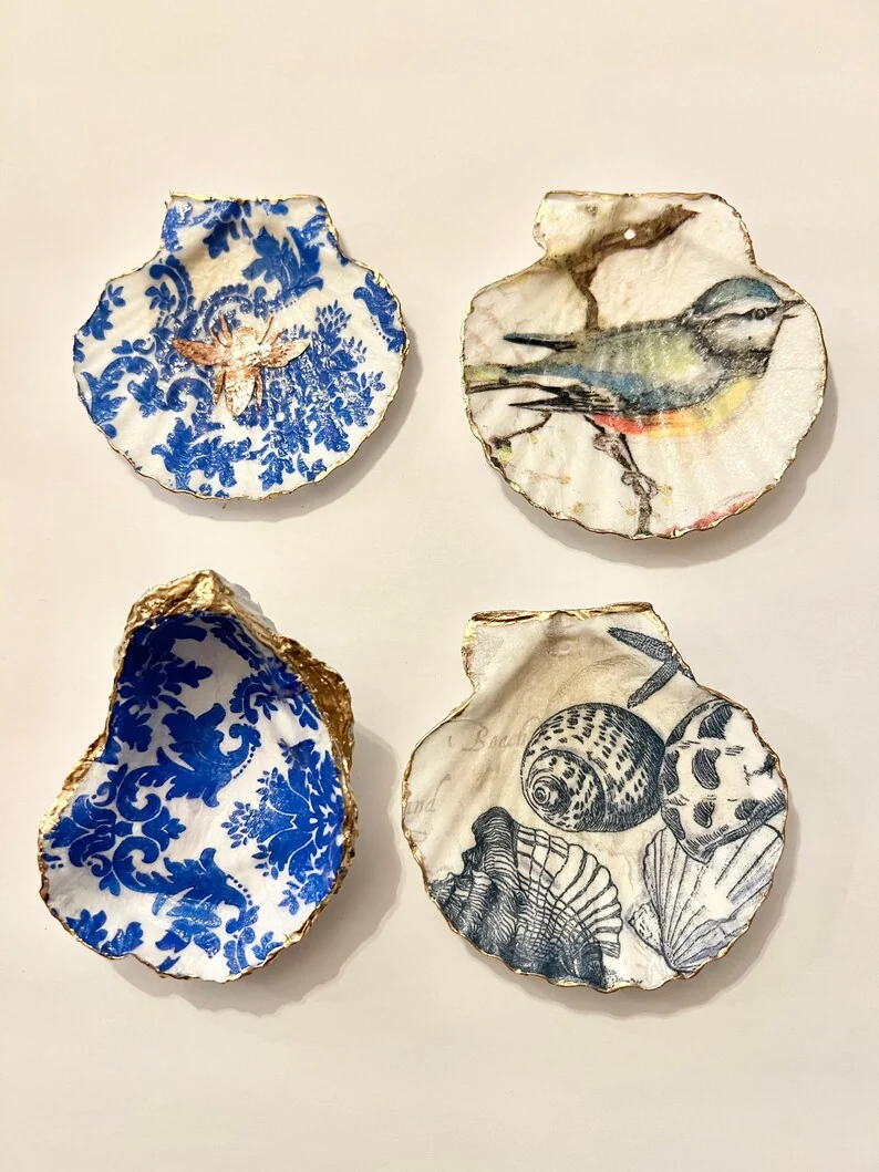 Decoupage oyster shell, photo 5