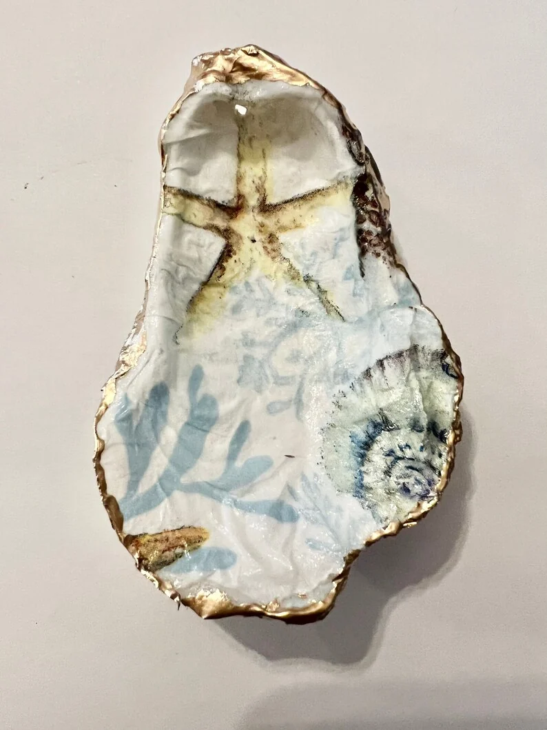 Decoupage oyster shell, photo 9