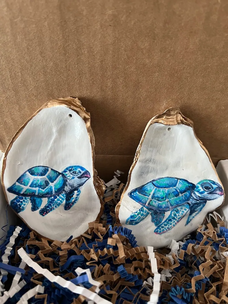 Hand painted Sea turtle wine/bottle jewelry, photo 3