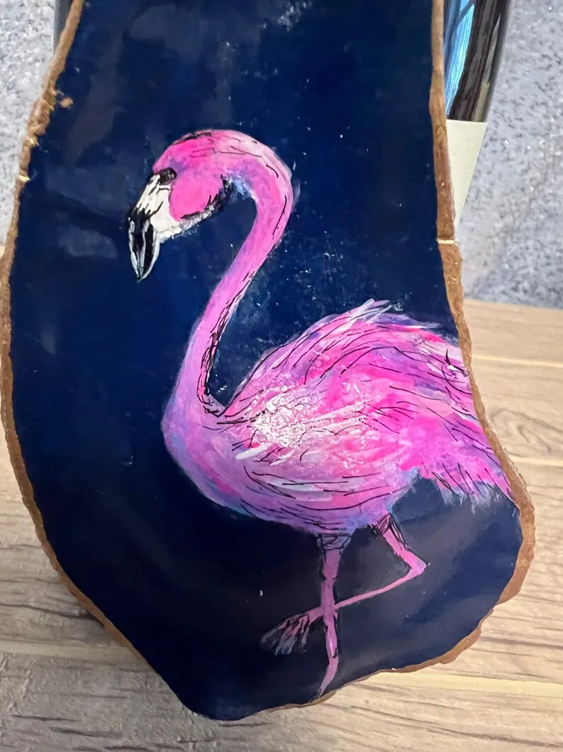 Flamingo ornament, wine necklace, decor, photo 2