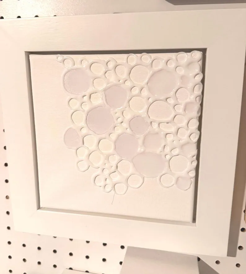 Sea What Bubbles Up!! Handmade Coastal Resin & Textured Wall Art mixed media 3d framed wall art, photo 2