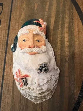 Nautical Santa on an Oyster shell