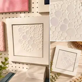 Sea What Bubbles Up!! Handmade Coastal Resin & Textured Wall Art mixed media 3d framed wall art
